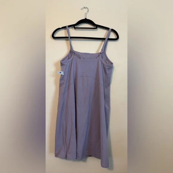FLZ Lilac Spaghetti-Strap Mini Dress with built in shorts Women’s size medium. - Picture 7 of 11